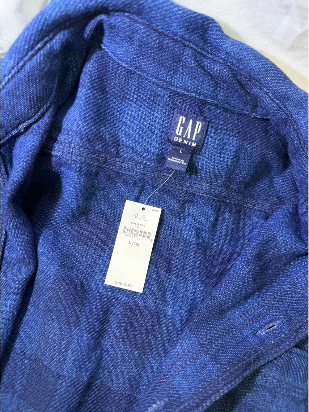 Brand New with Tags (NWT) Gap Kids Indigo Buffalo Check Long-Sleeve Shirt